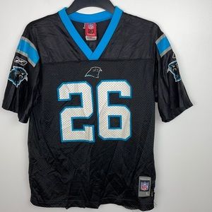 DeShaun Foster 26 Carolina Panthers Jersey Size Large 14-16